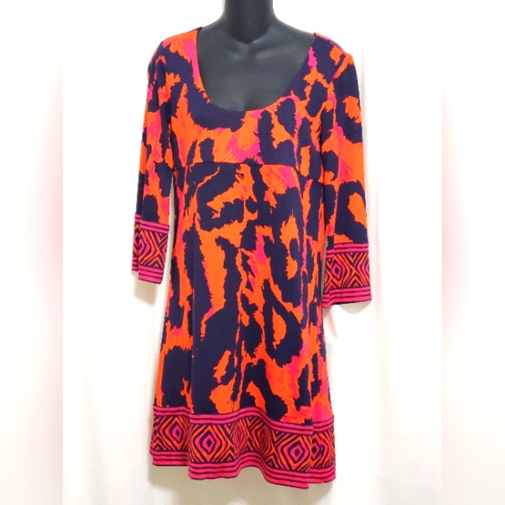 Diane Von Furstenberg Orange and Pink Dress